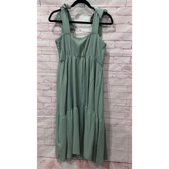 See you Monday green dress size large flowy beach vacation - Picture 7 of 9